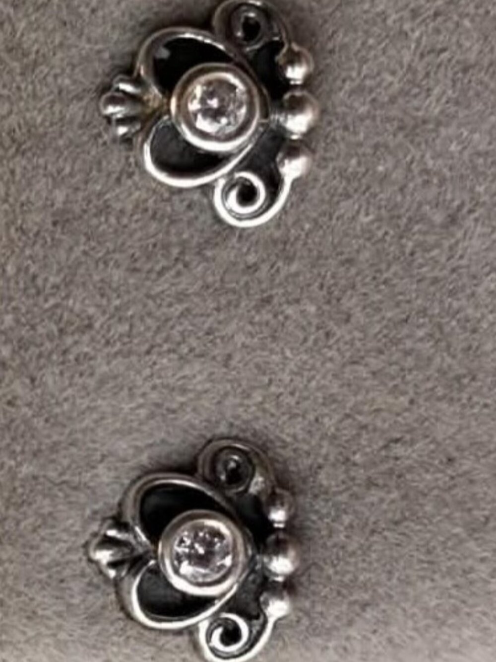 PANDORA Silver Princess Stud Earrings - 30$
